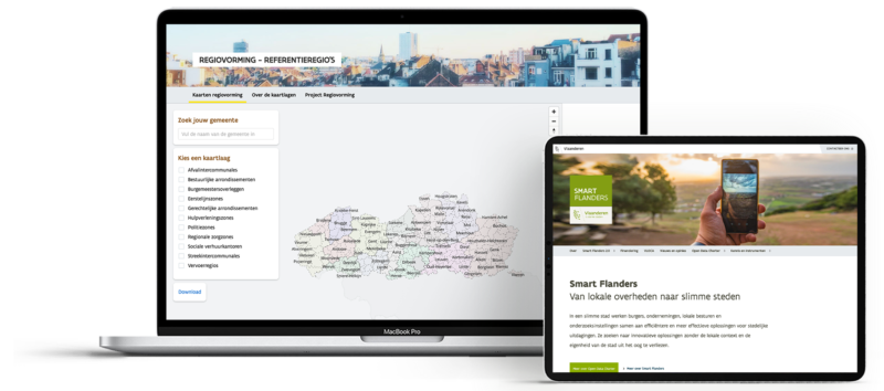 Homepage op tablet en desktop