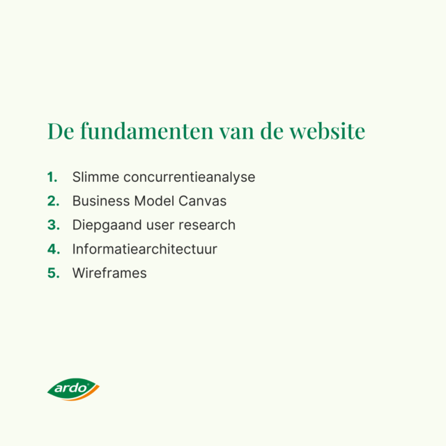 Fundamenten voor Ardo