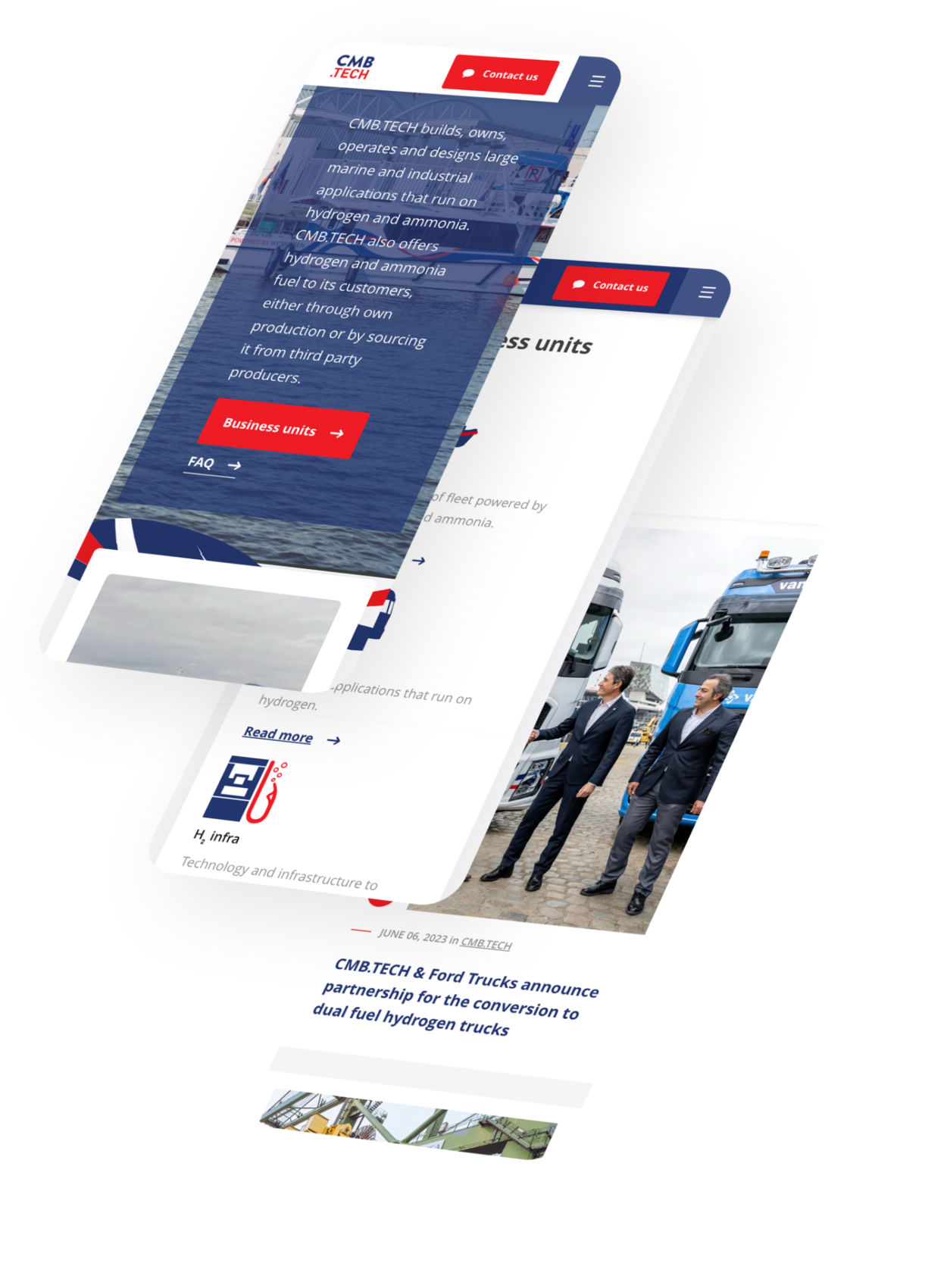 CMB.tech homepage op een mobile
