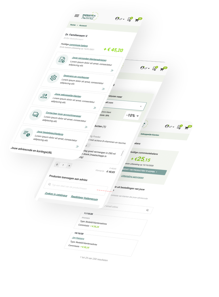 Energetica homepage mobile