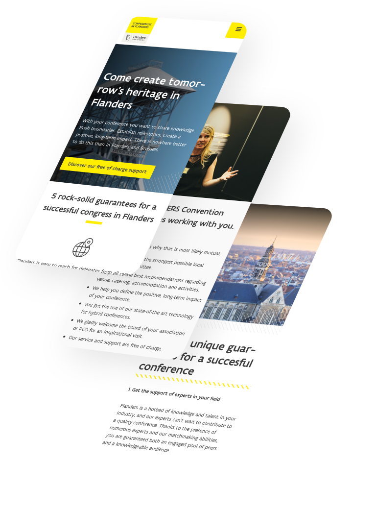 Meetinflanders homepage Mobile