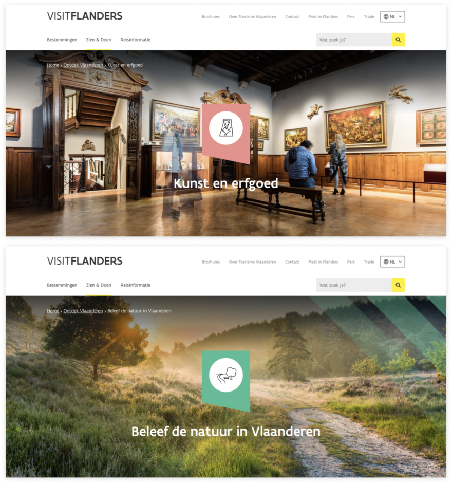 Landingspagina Visit Flanders