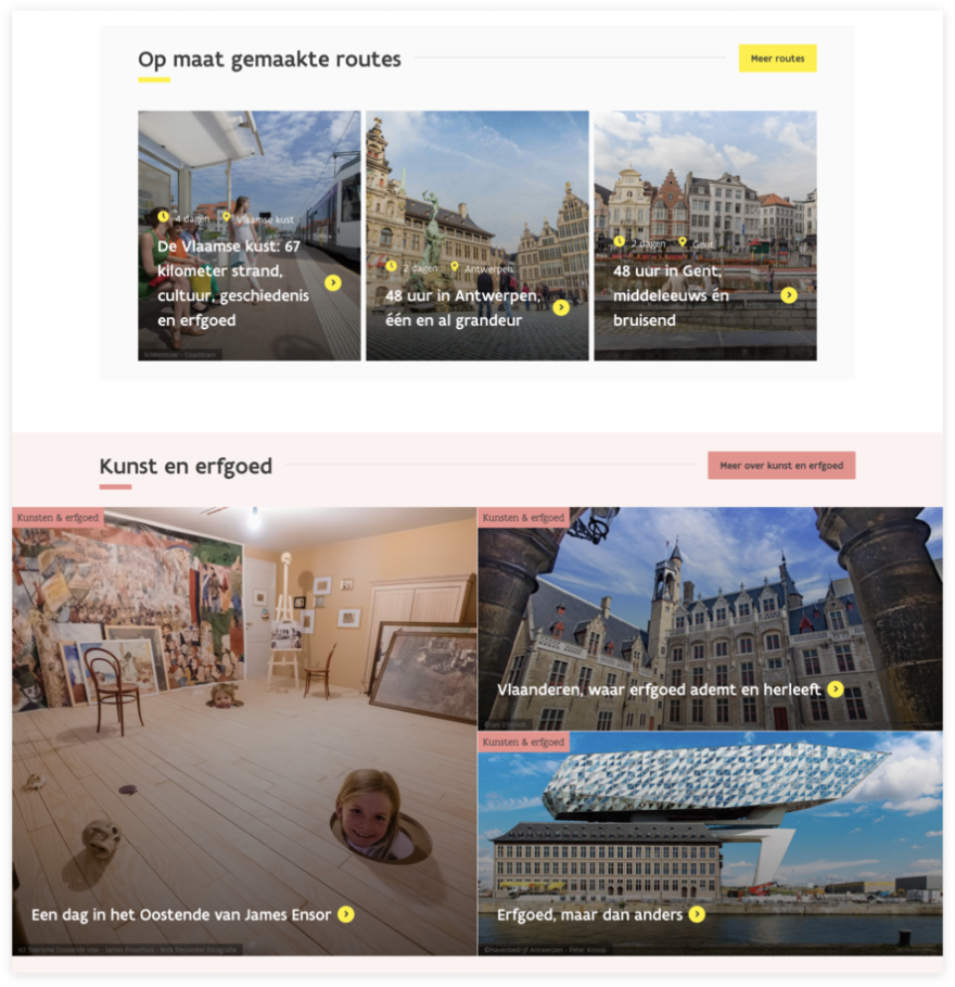 Landingspagina Visit Flanders