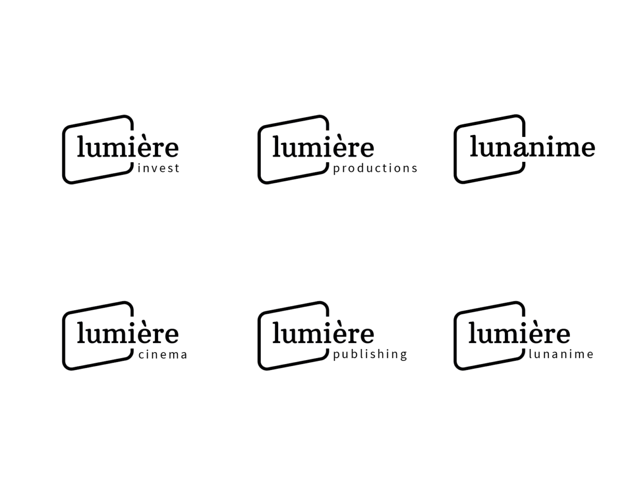Verschillende logo design voor Lumière