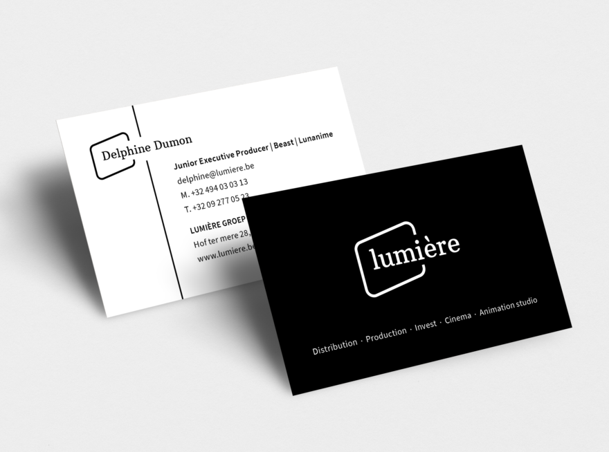 visitekaartjes voor Lumière