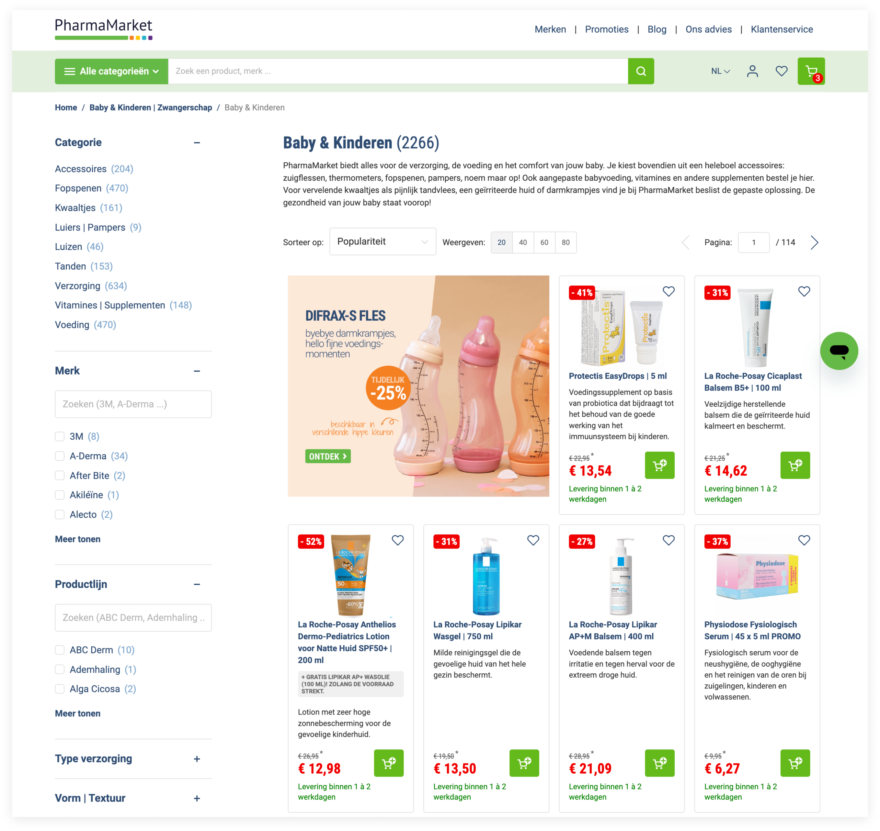 Product overzicht Pharmamarket