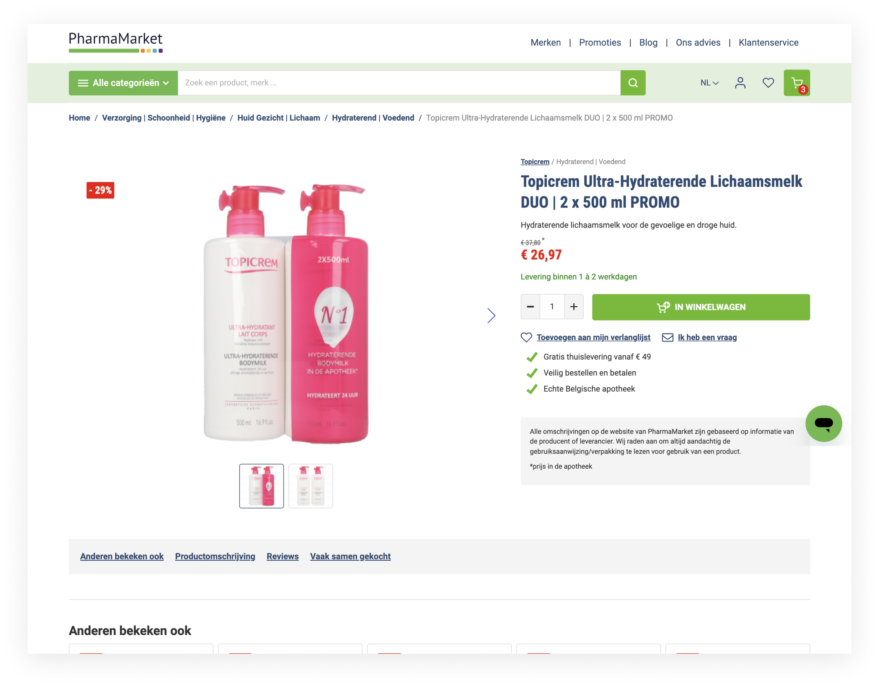 Product pagina Pharmamarket