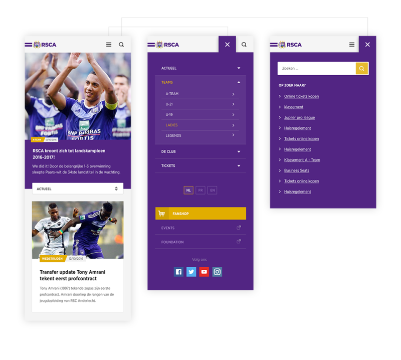 een flow van de menu