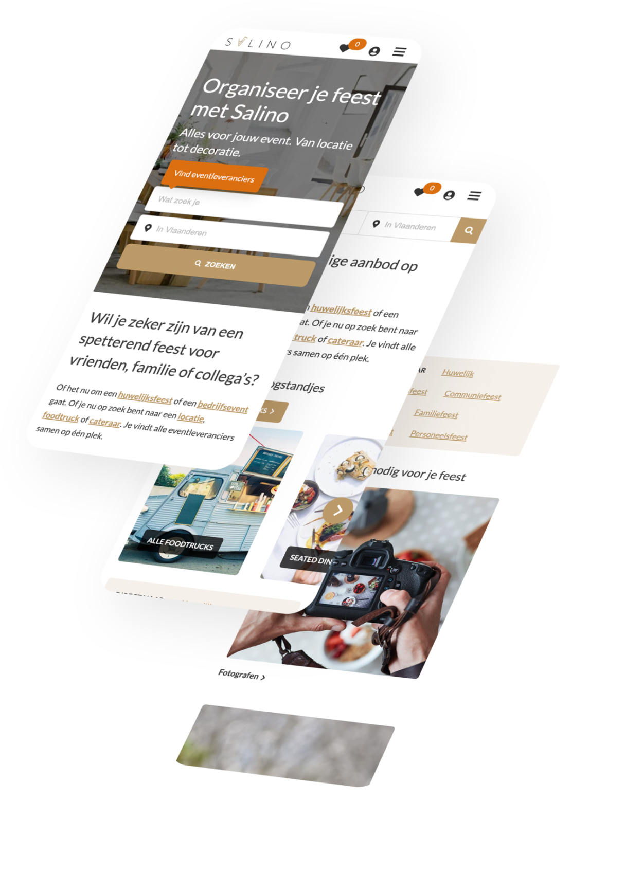 Salino homepage op mobile