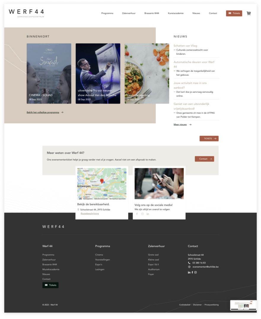 Werf44 landingspagina