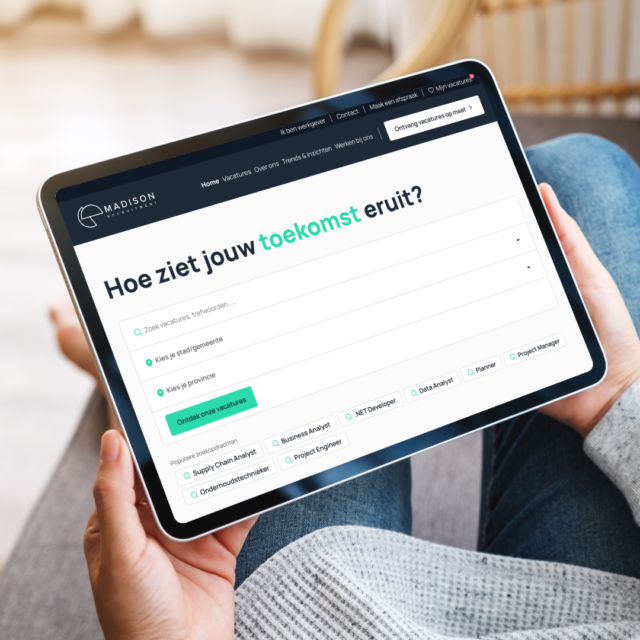 Madison homepage op tablet