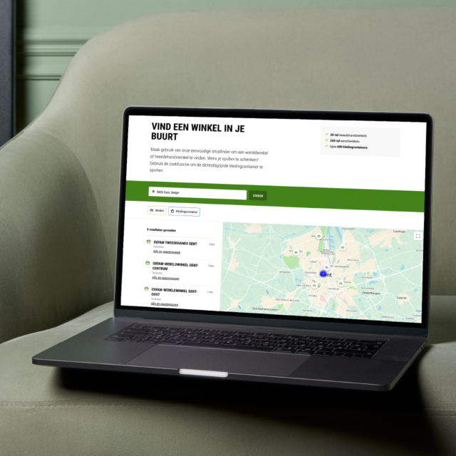 Map van OXFAM locaties