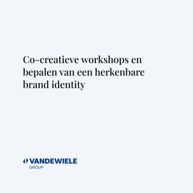 Cocreatie bij Vandewiele