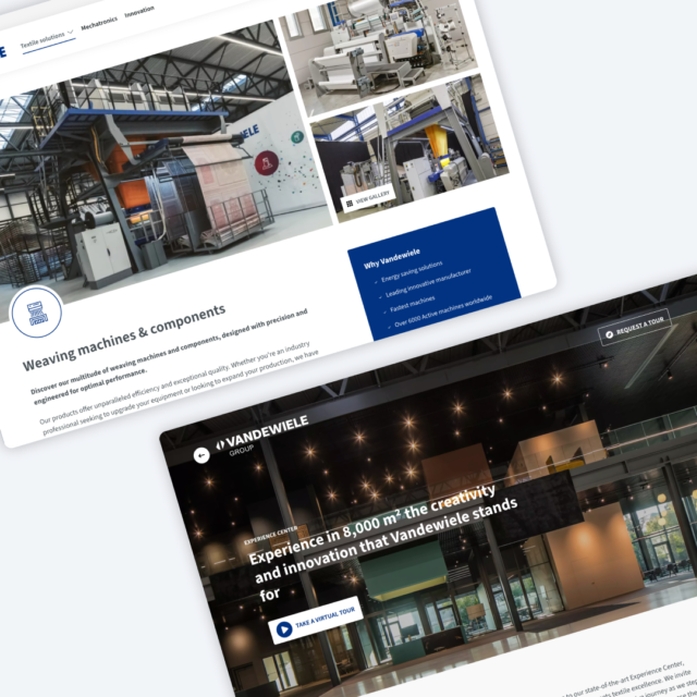 Landingspagina's Vandewiele