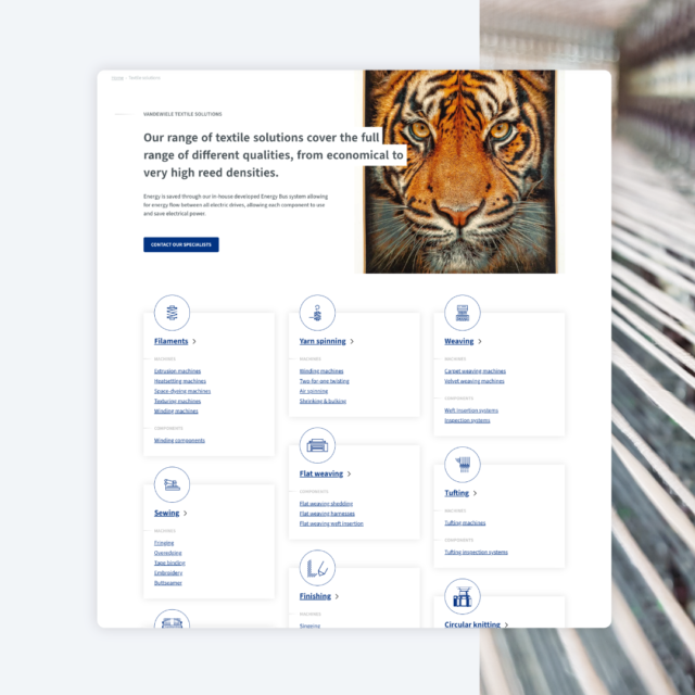 Productoverzicht Vandewiele