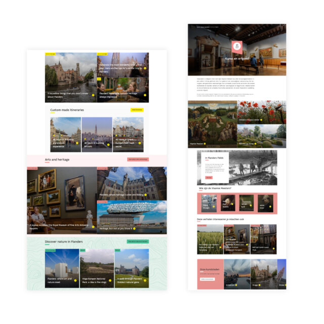 Landingspagina's Visit Flanders