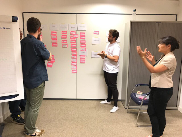 Open cardsorting workshop bij de klant