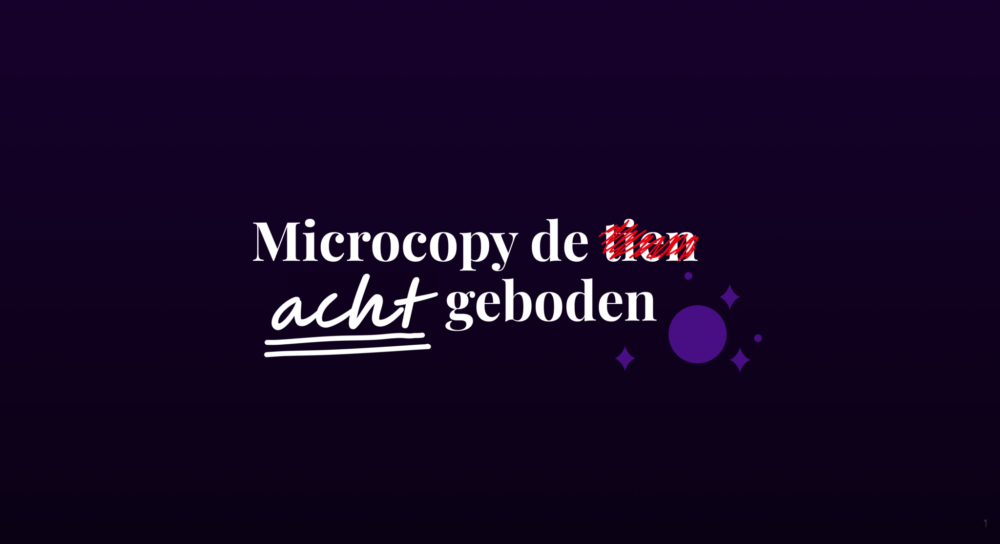 Microcopy de 8 geboden