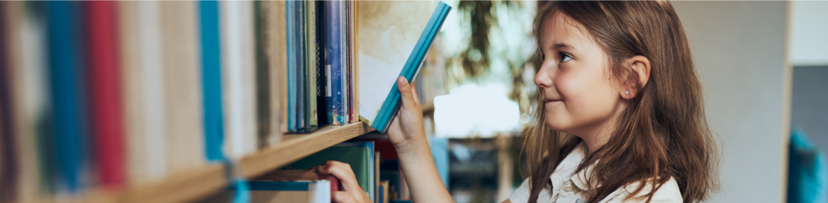 Kind in de bibliotheek