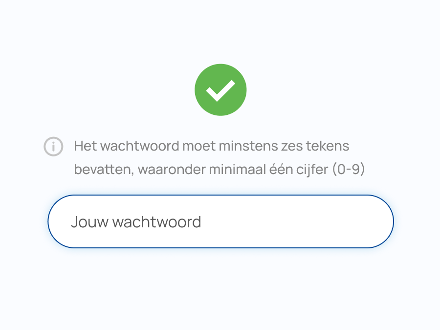 Een instructie boven de form