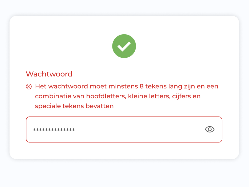Invoerveld met beschrijvende microcopy