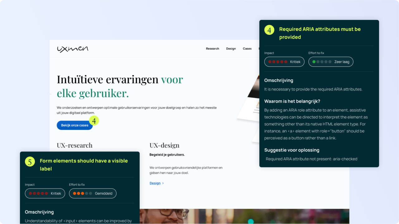 Accessibility wcag scan