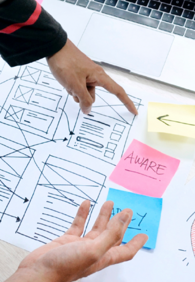 UX gebruikerstesten en post-its