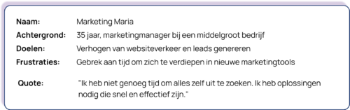 Voorbeeld persona