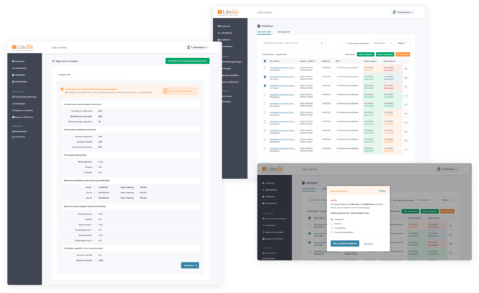 Admin dashboard