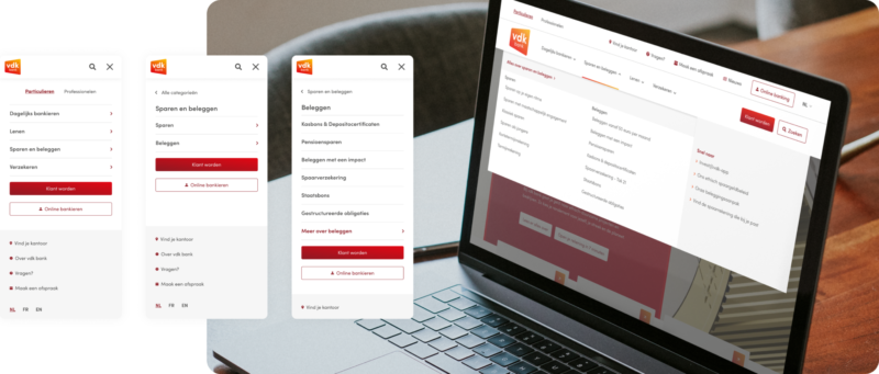 UX Men vdk bank Webiste 2