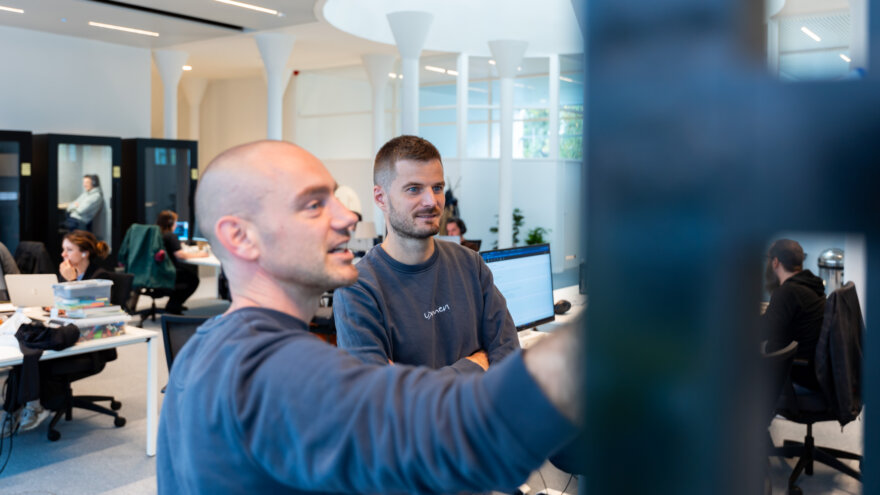 Bram en Bert op kantoor in Gent